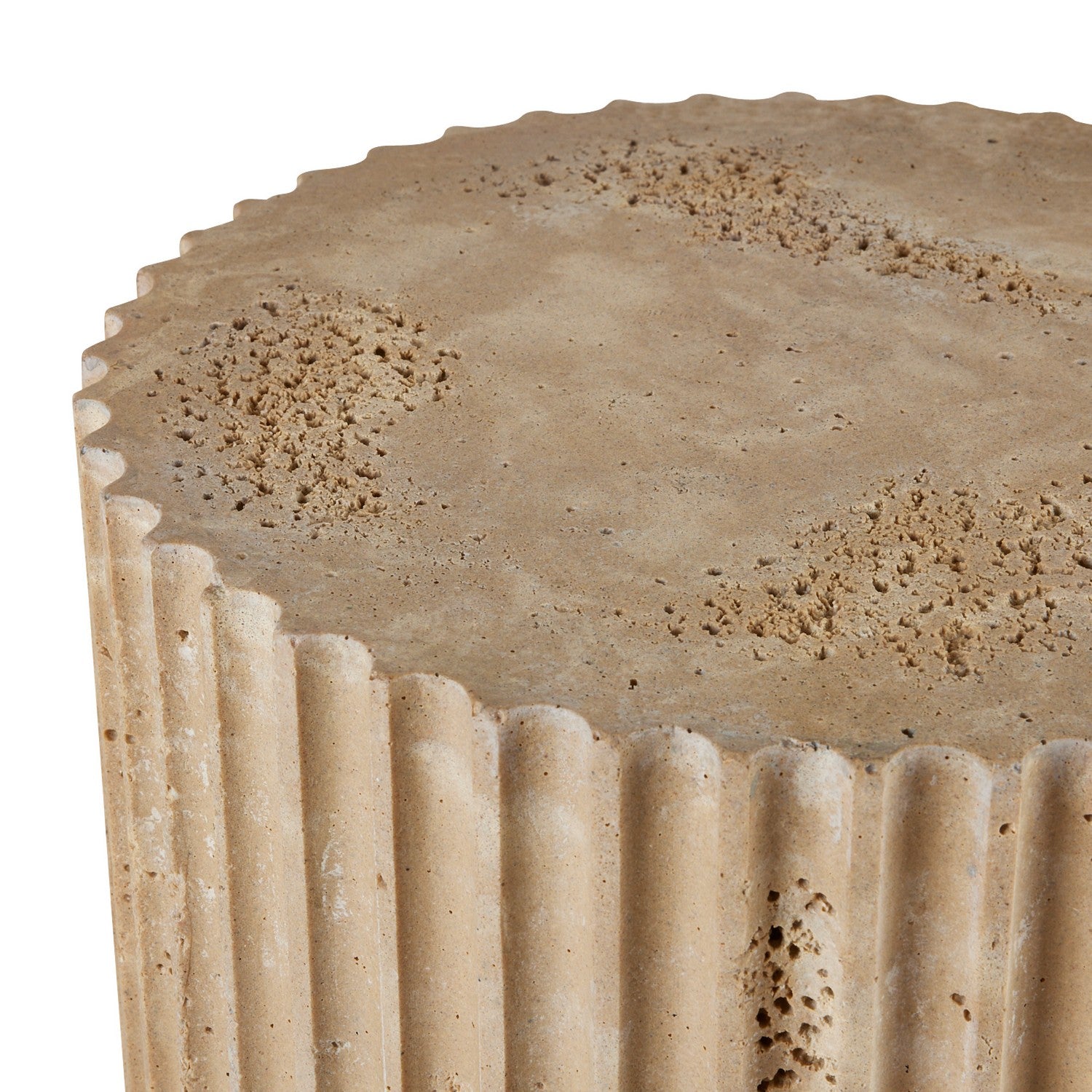 Accent Table from the Carmello collection in Chai Travertine finish