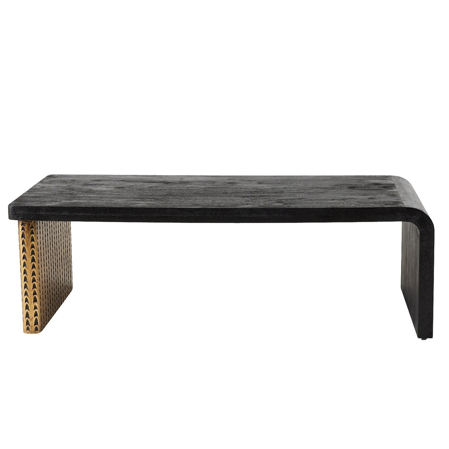 Cocktail Table from the Cunningham collection in Ebony/Antique Brass finish