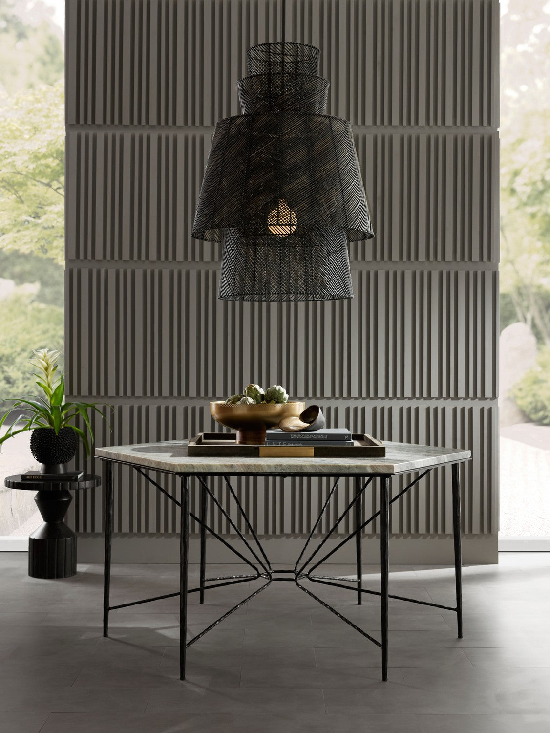 Dining Table from the Estrella collection in Toronto/Blackened Iron finish