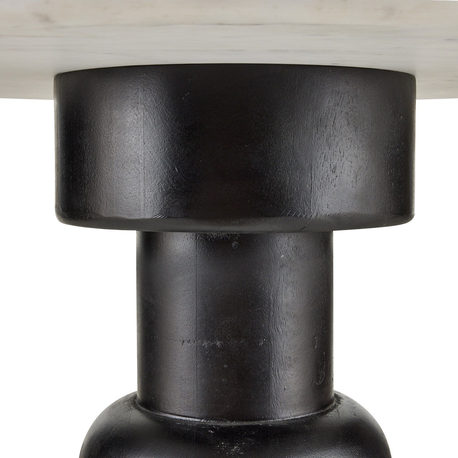 End Table from the Devito collection in White/Ebony/Bronze finish