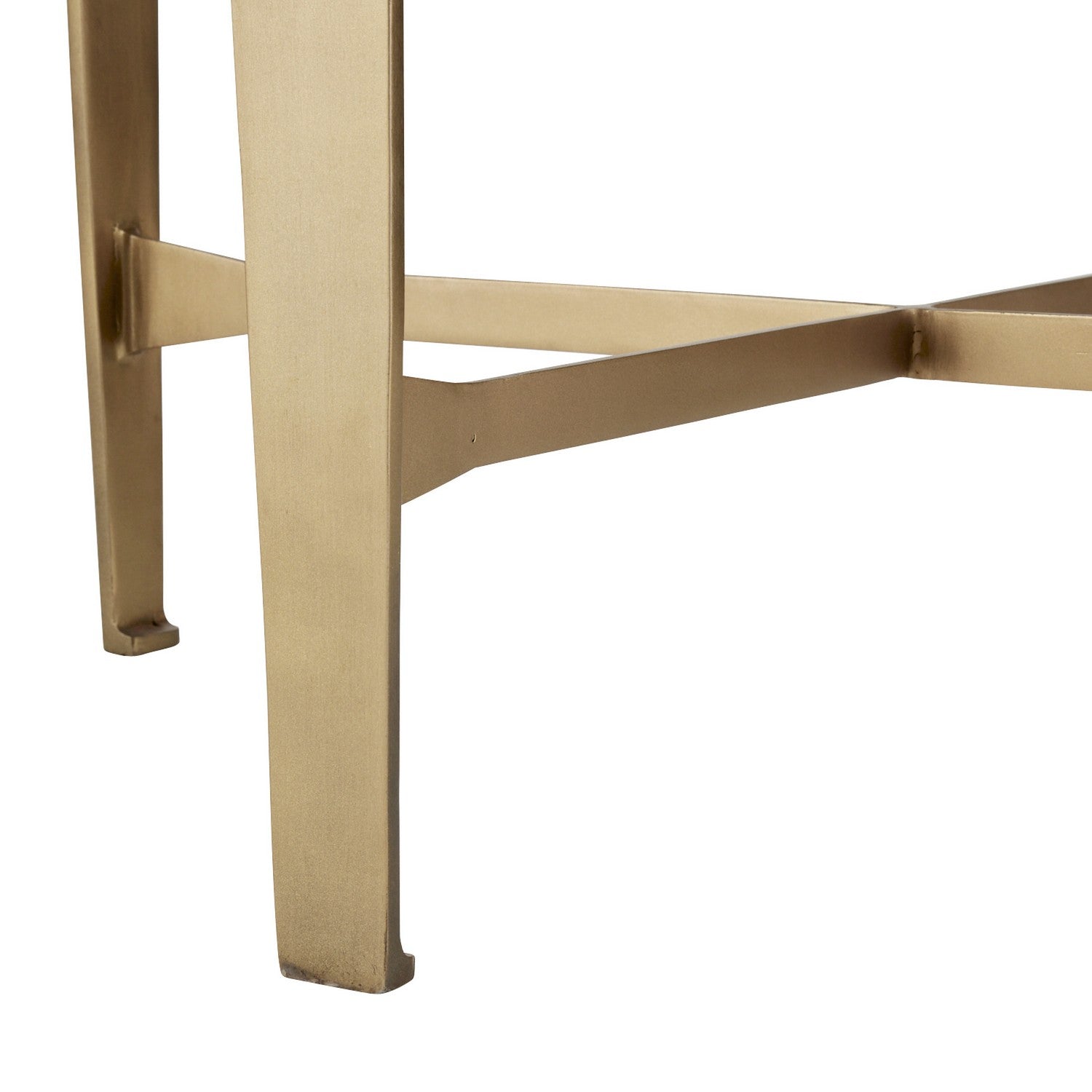 End Table from the Janine collection in White/Antique Brass finish