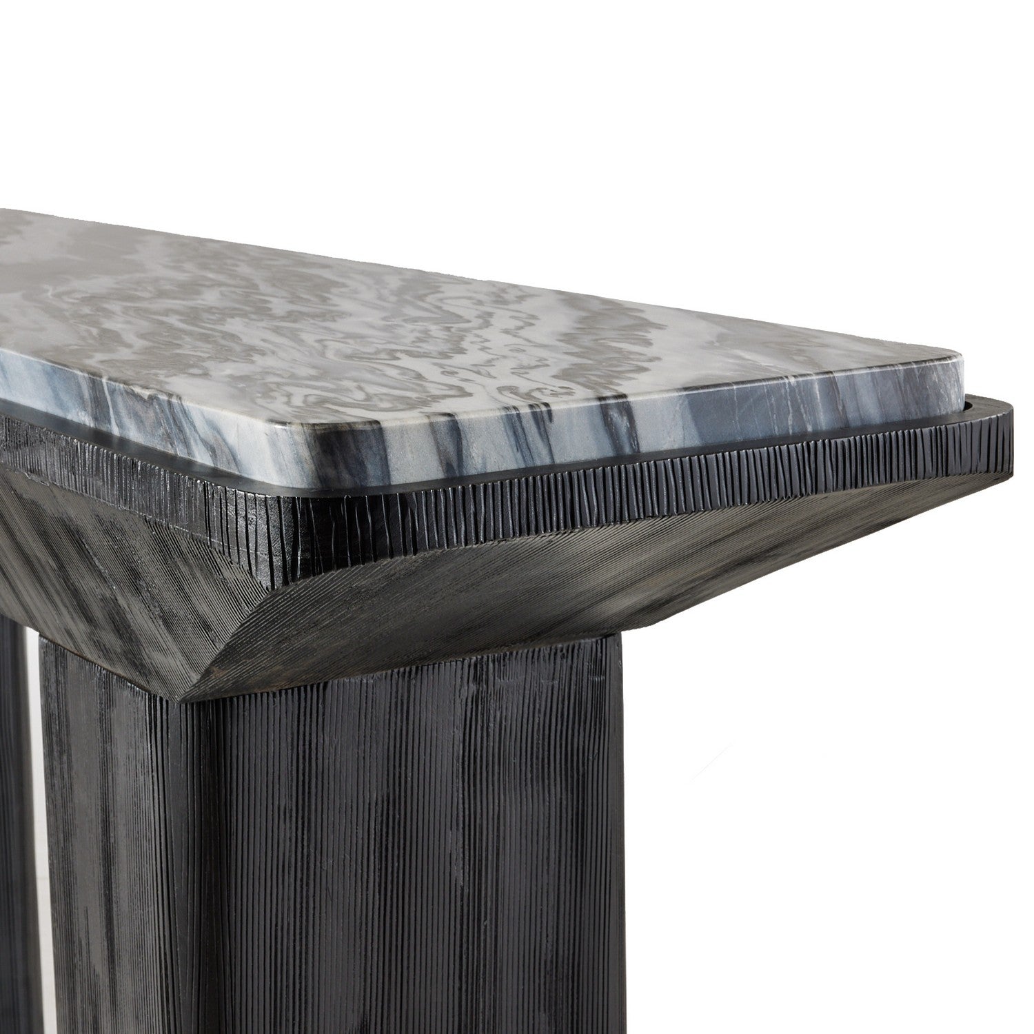 Console from the Elio collection in Galaxy/Ebony finish