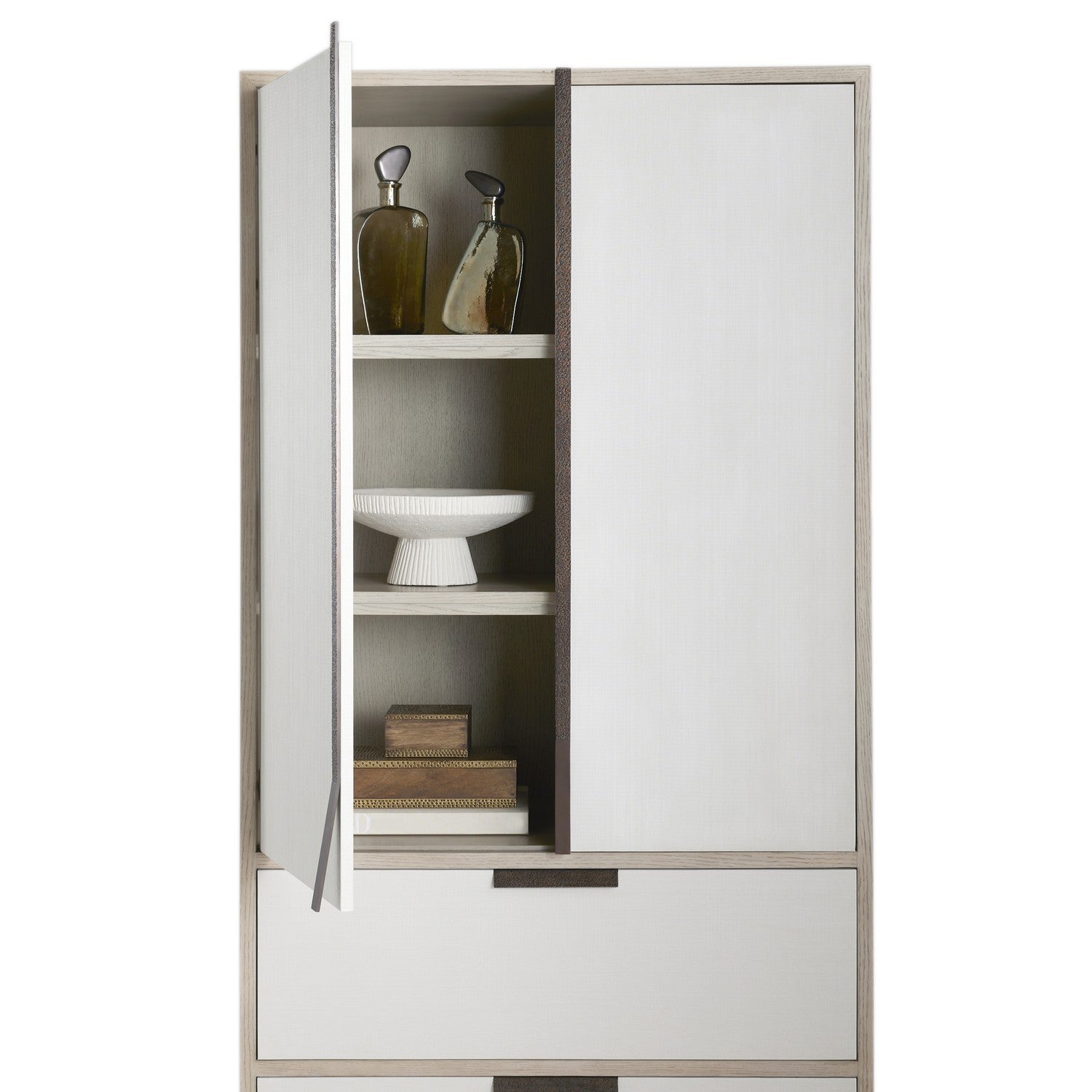 Cabinet from the Dorsey collection in Beige/Smoke/Bronze finish