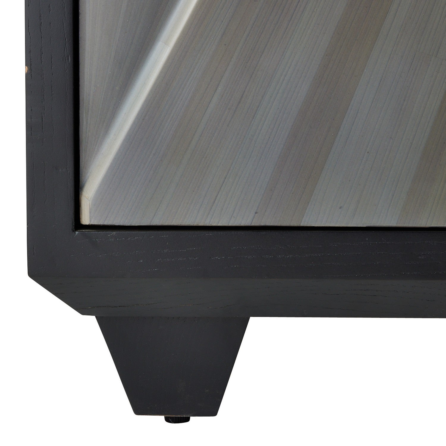 Cabinet from the Ellington collection in Gray Straw Marquetry/Ebony/Bronze finish