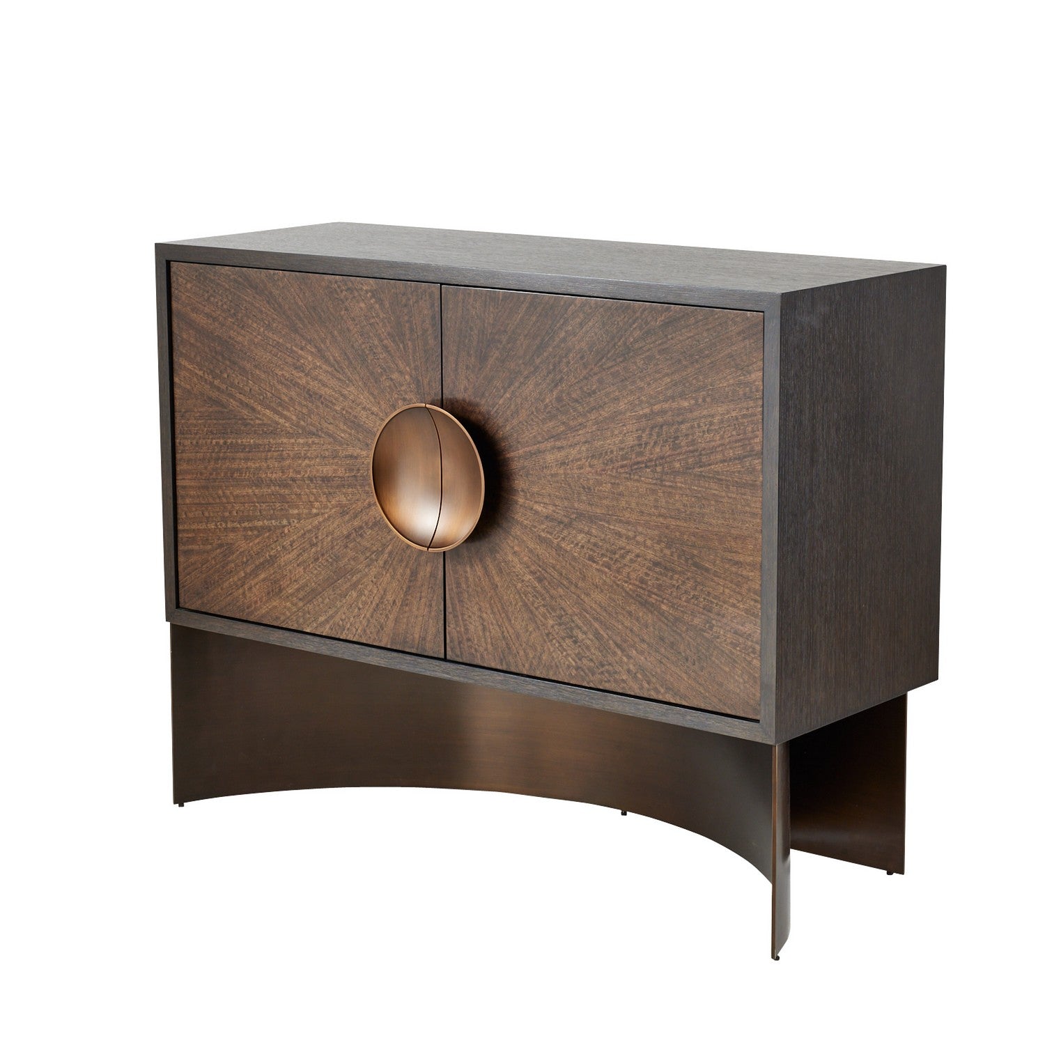 Cabinet from the John collection in Brindle/Sable/Antique Brass finish