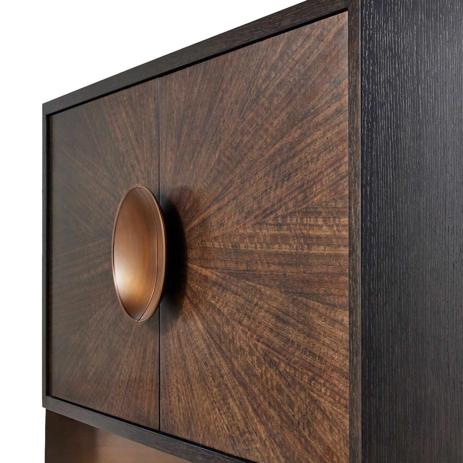 Cabinet from the John collection in Brindle/Sable/Antique Brass finish