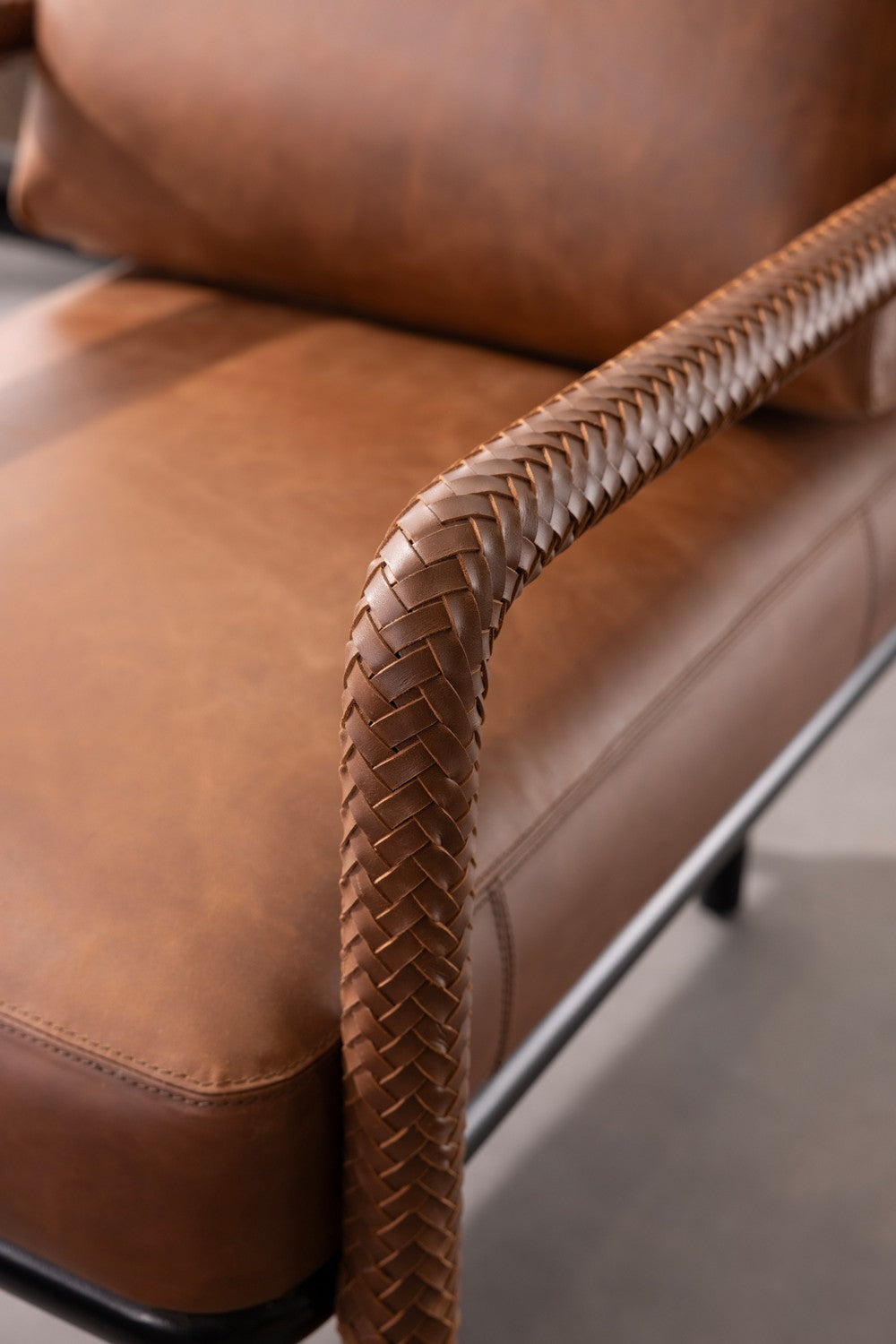 Chair from the Durham collection in Cognac/Blackened Bronze finish