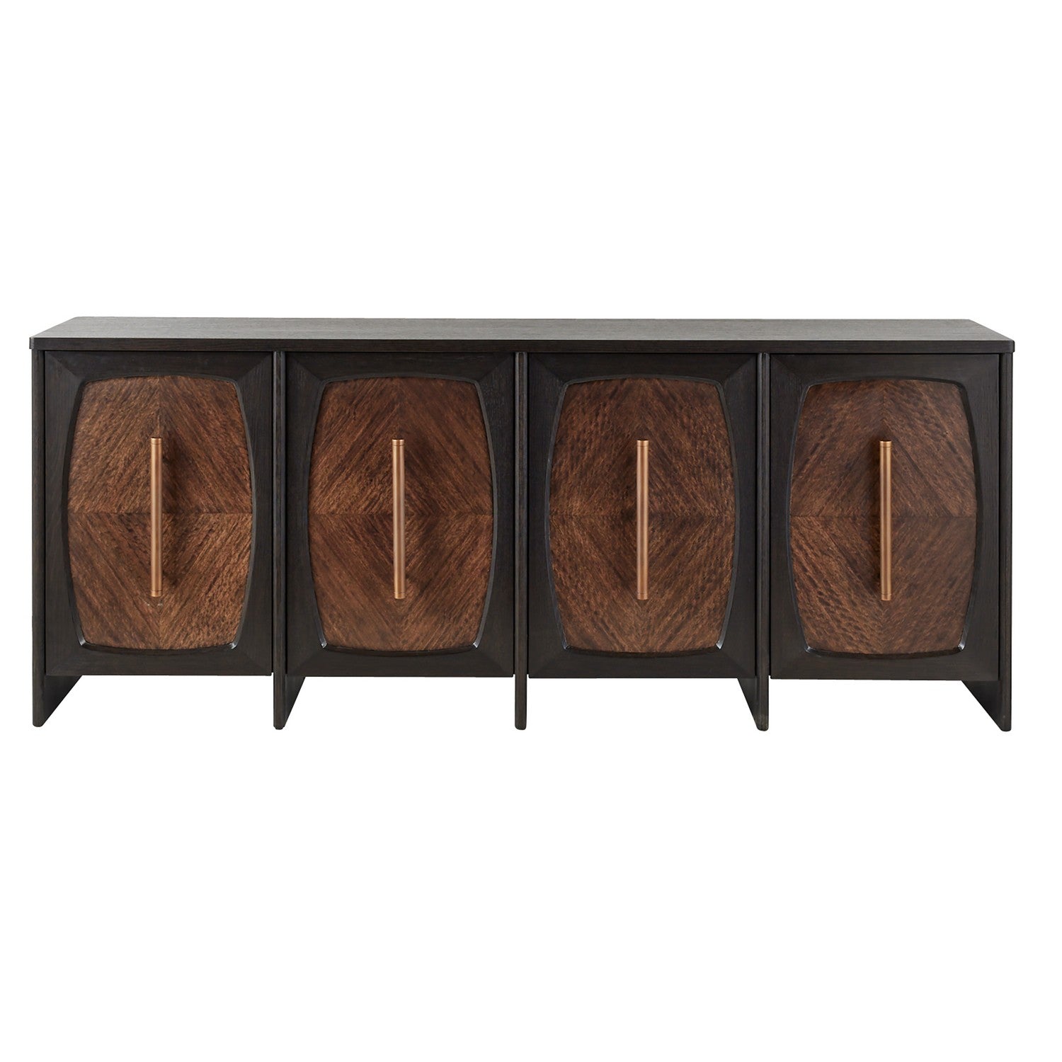 Credenza from the Elmore collection in Brindle/Sable/Antique Brass/Ebony finish