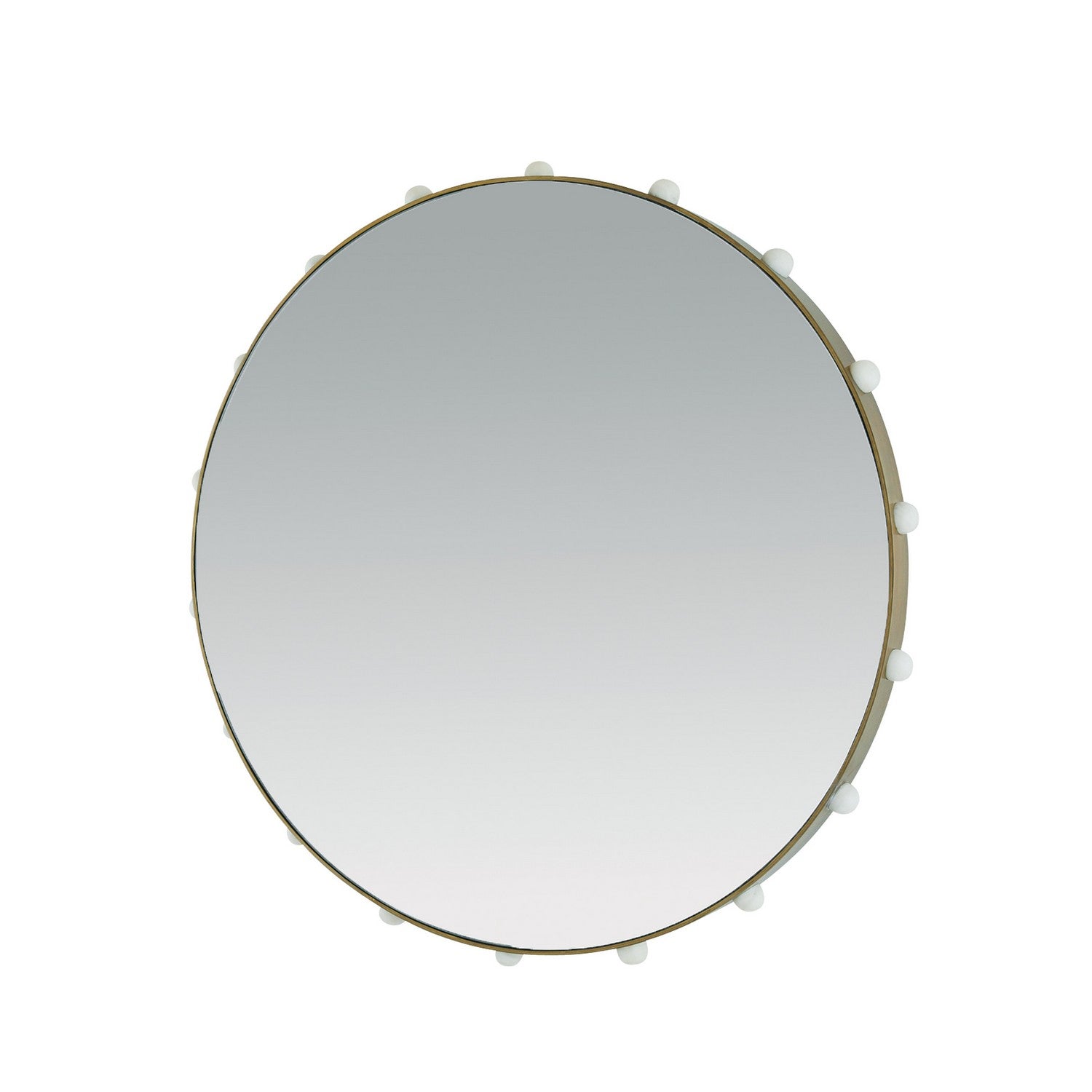 Mirror from the Estera collection in Antique Brass/White/Plain finish