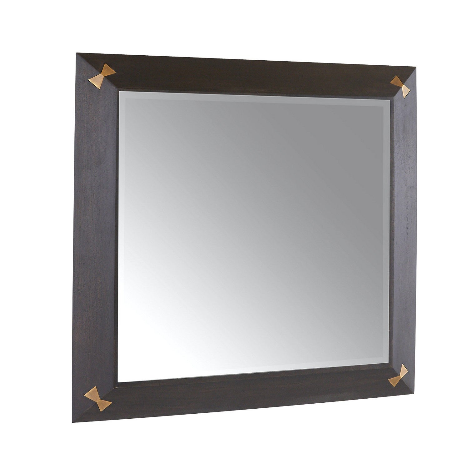 Mirror from the Calpini collection in Sable/Antique Brass/Plain finish