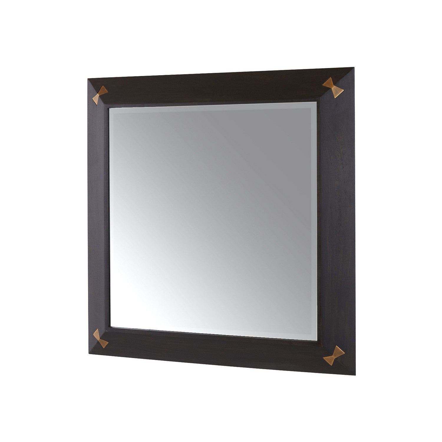 Mirror from the Calpini collection in Sable/Antique Brass/Plain finish