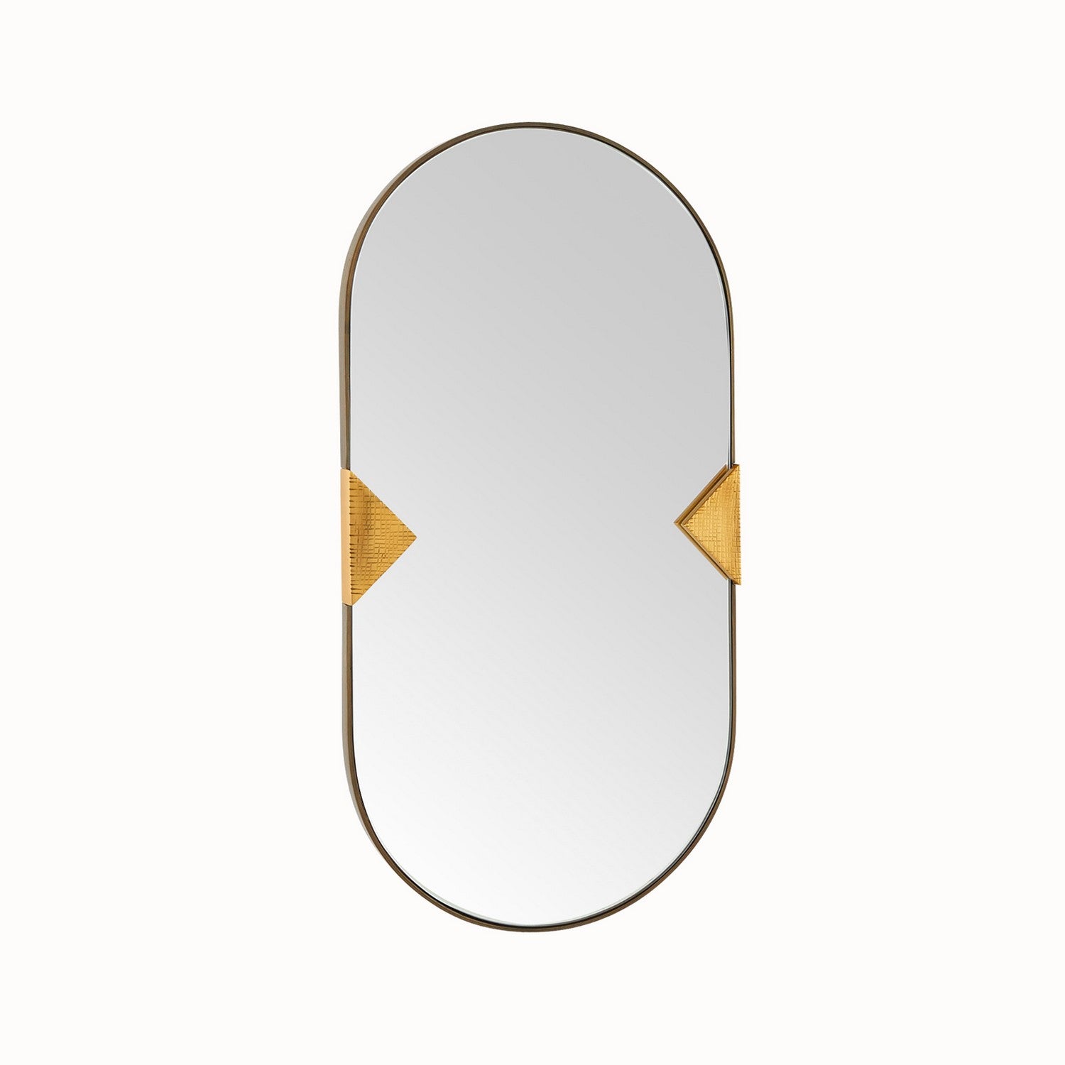 Mirror from the Cillian collection in Antique Brass/Plain finish