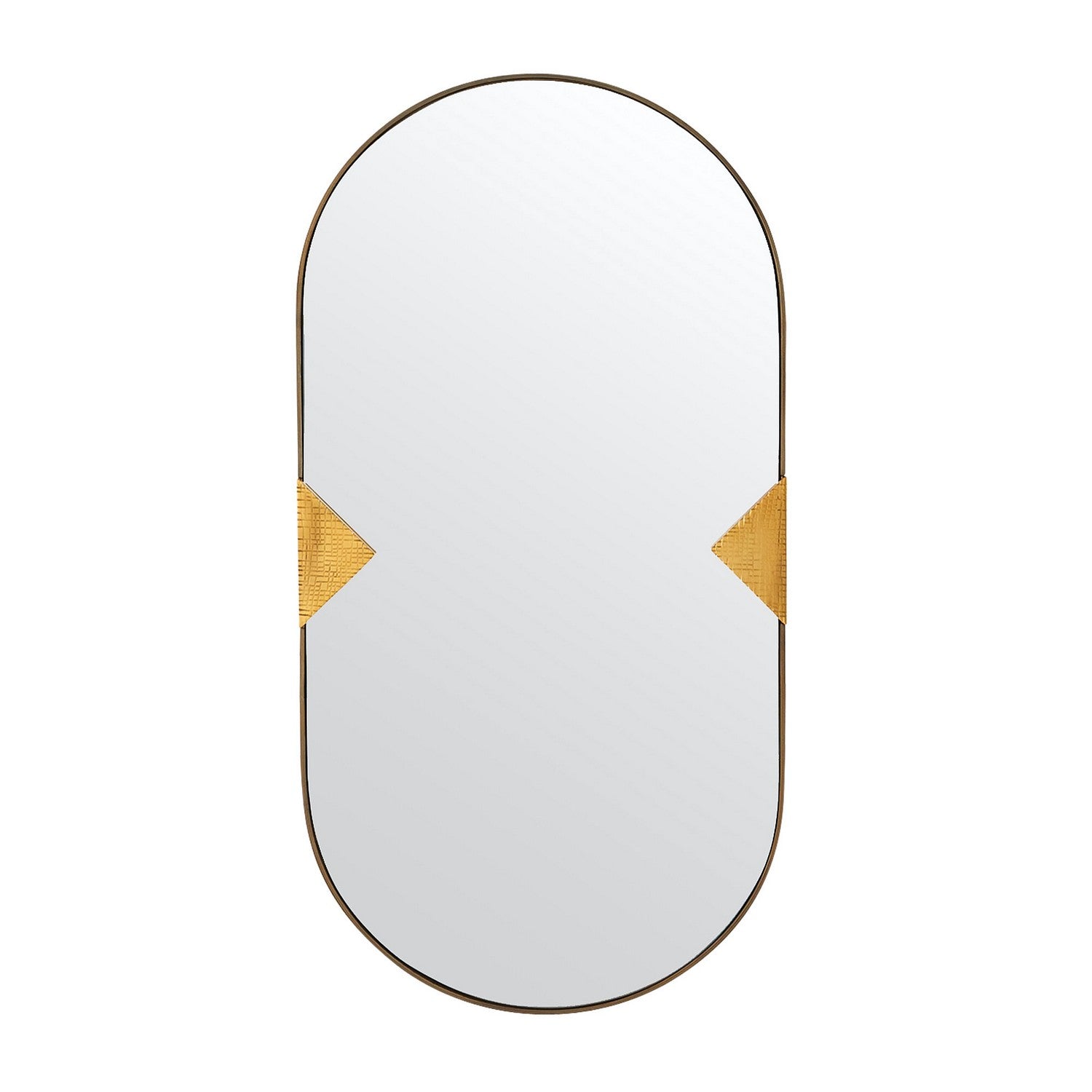 Mirror from the Cillian collection in Antique Brass/Plain finish