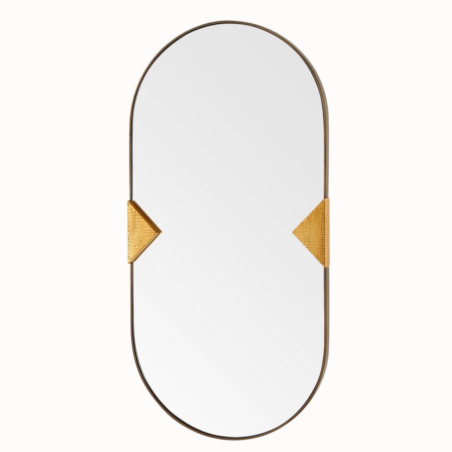 Mirror from the Cillian collection in Antique Brass/Plain finish