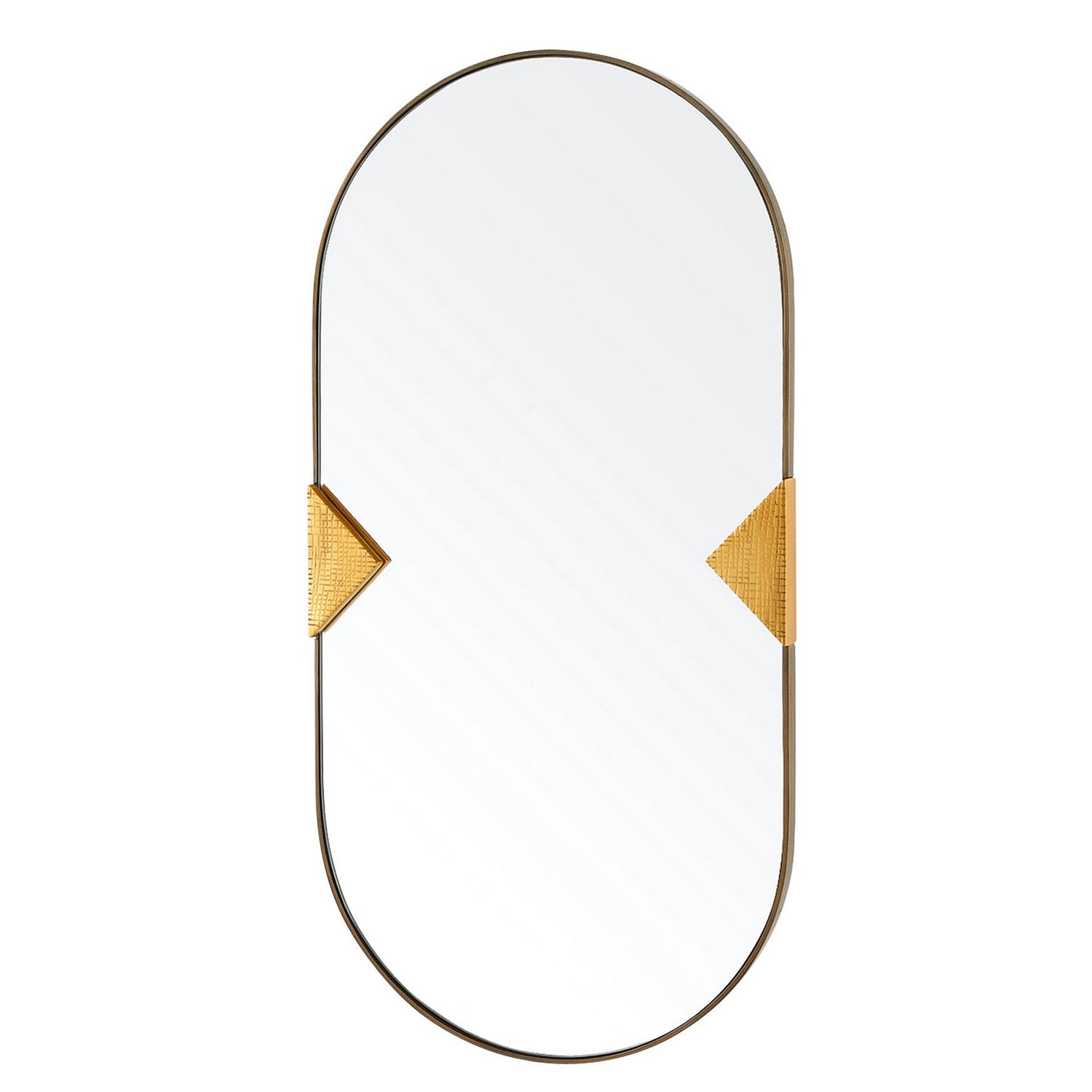 Mirror from the Cillian collection in Antique Brass/Plain finish