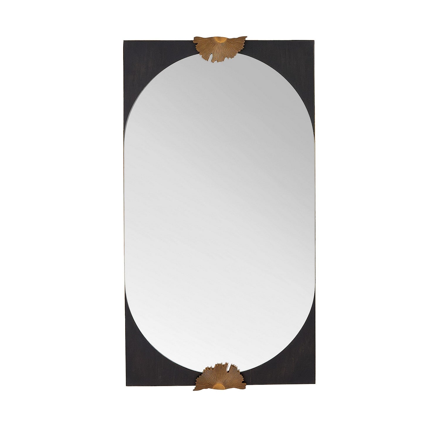 Mirror from the Envy collection in Antique Brass/Ebony/Antique Brass finish