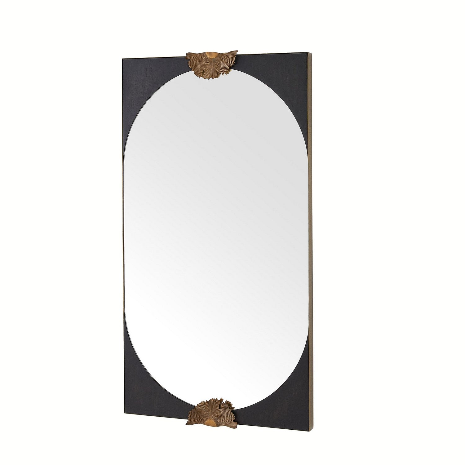 Mirror from the Envy collection in Antique Brass/Ebony/Antique Brass finish