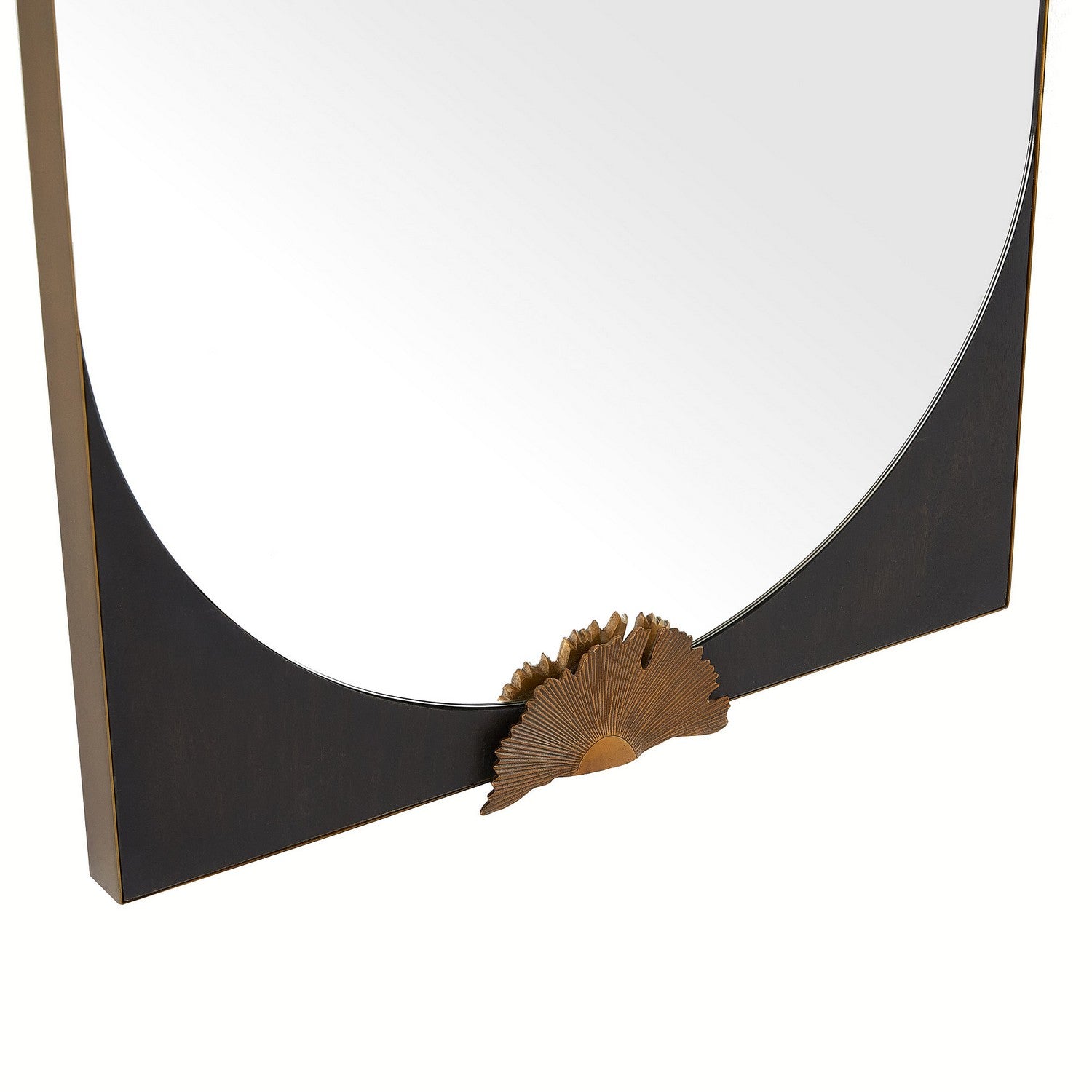 Mirror from the Envy collection in Antique Brass/Ebony/Antique Brass finish