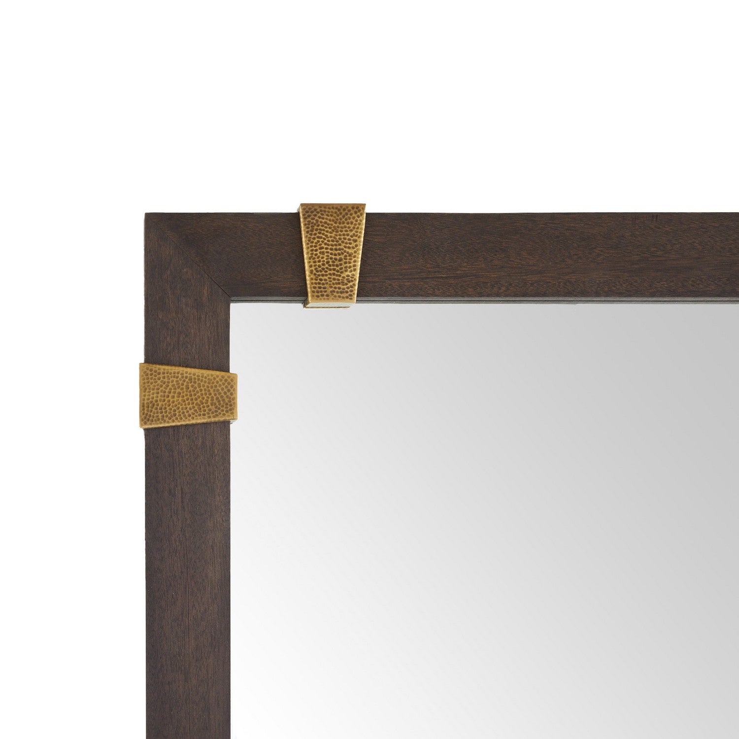 Floor Mirror from the Covington collection in Sable/Antique Brass/Plain finish