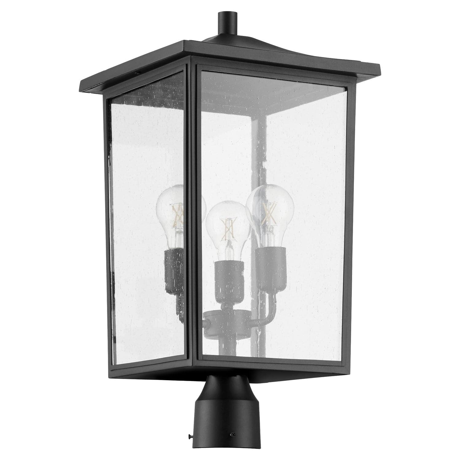 Quorum - 724-11-69 - Three Light Post Mount - Riverside - Textured Black