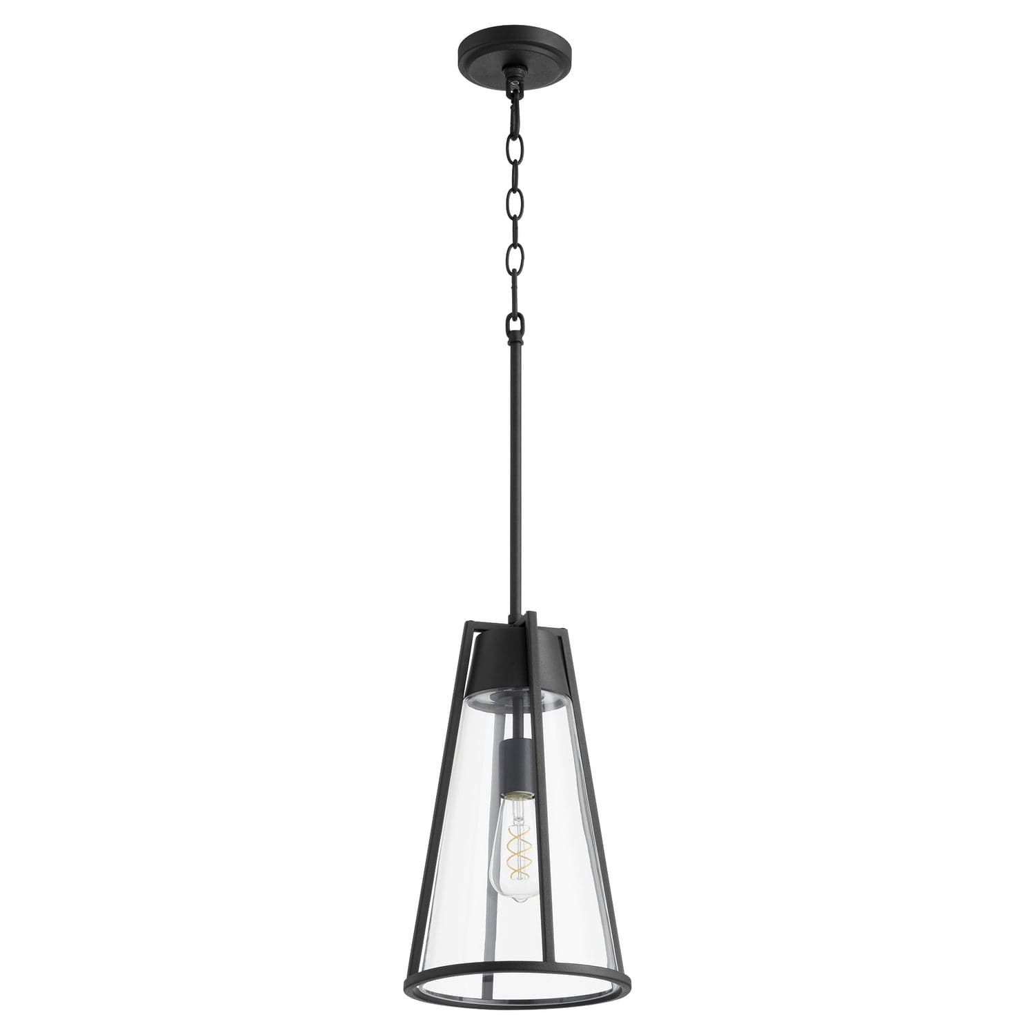 Quorum - 826-69 - One Light Pendant - Pylon Pendants - Textured Black w/ Clear