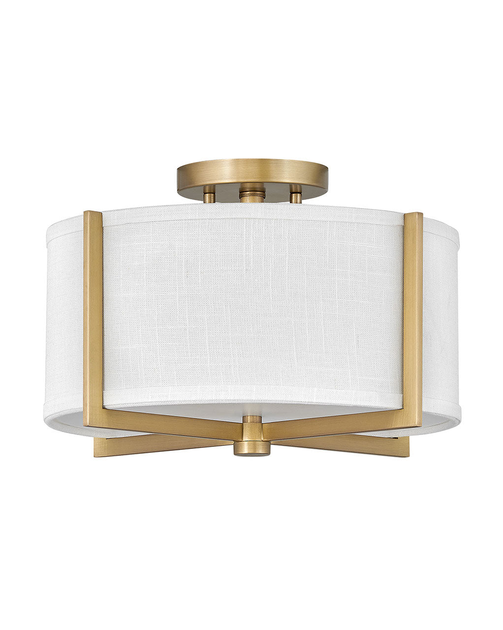 Hinkley - 41706HB - LED Foyer Pendant - Axis Off White - Heritage Brass