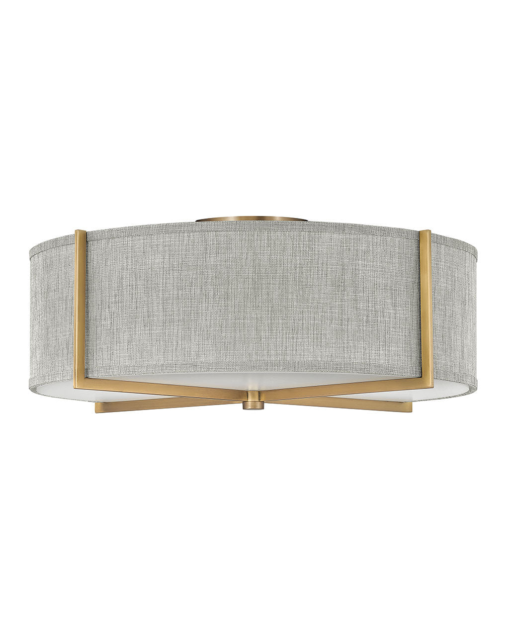 Hinkley - 41709HB - LED Foyer Pendant - Axis Heathered Gray - Heritage Brass