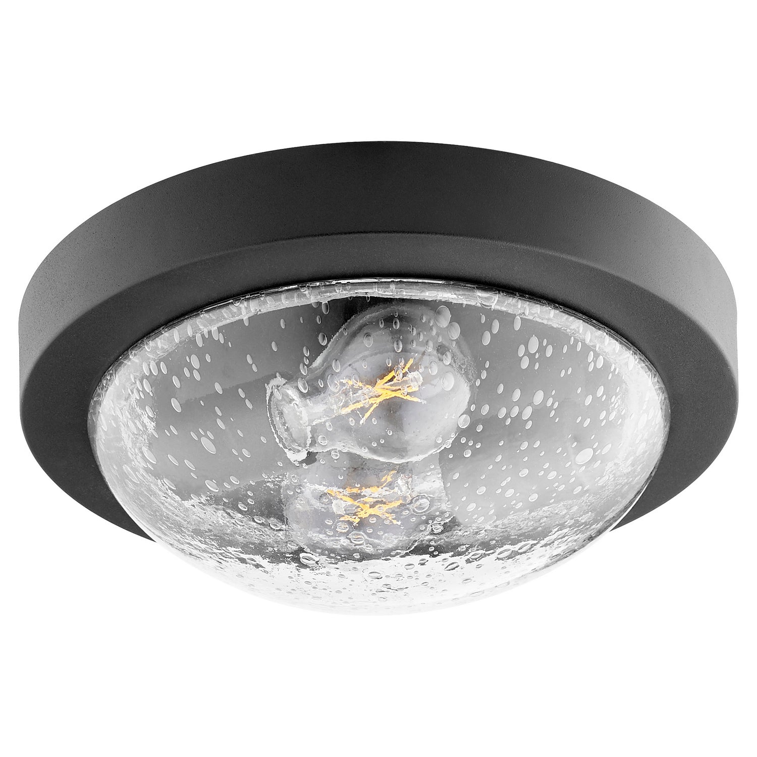 Quorum - 3502-11-69 - Two Light Ceiling Mount - 3502 Contempo Ceiling Mounts - Textured Black w/ Clear/Seeded