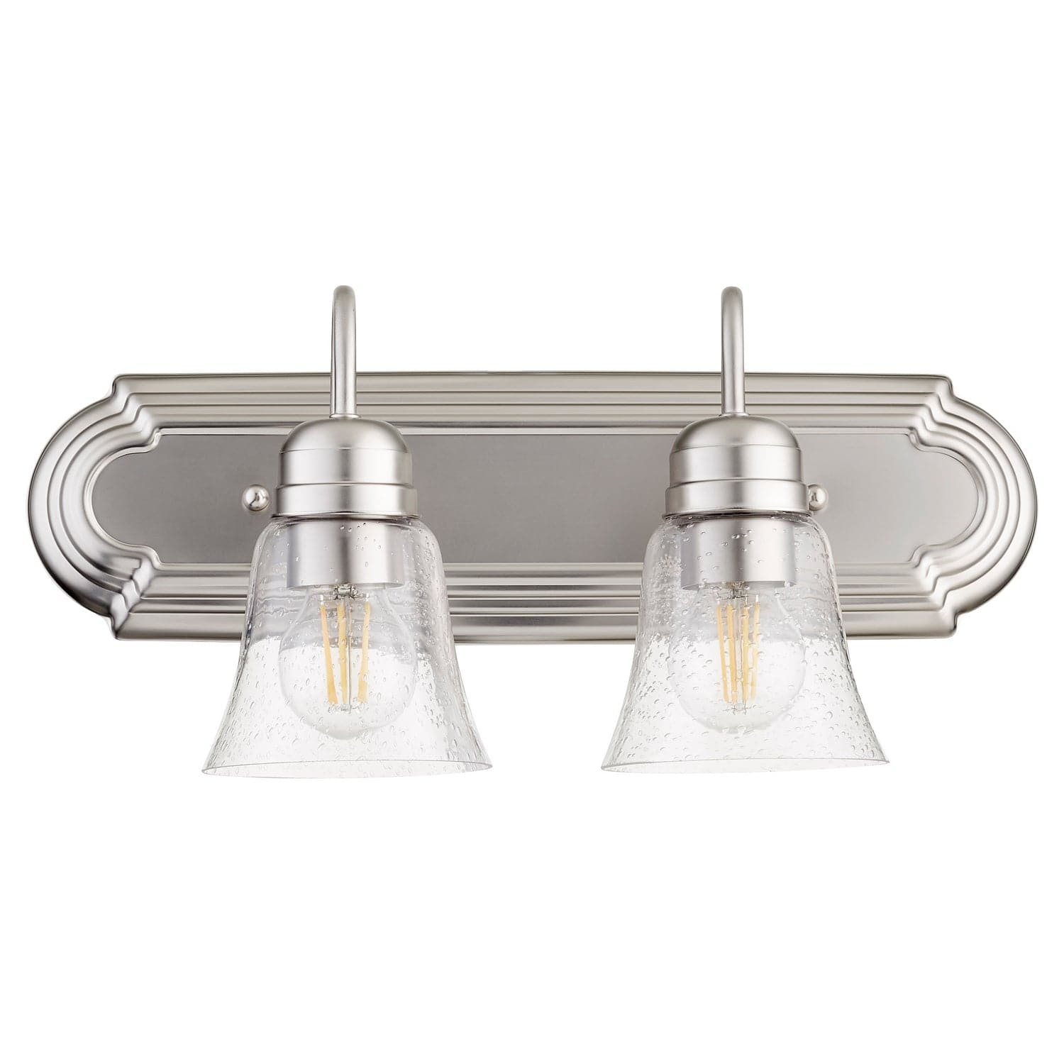 Quorum - 5094-2-265 - Two Light Vanity - 5094 Vanities - Satin Nickel w/ Clear/Seeded