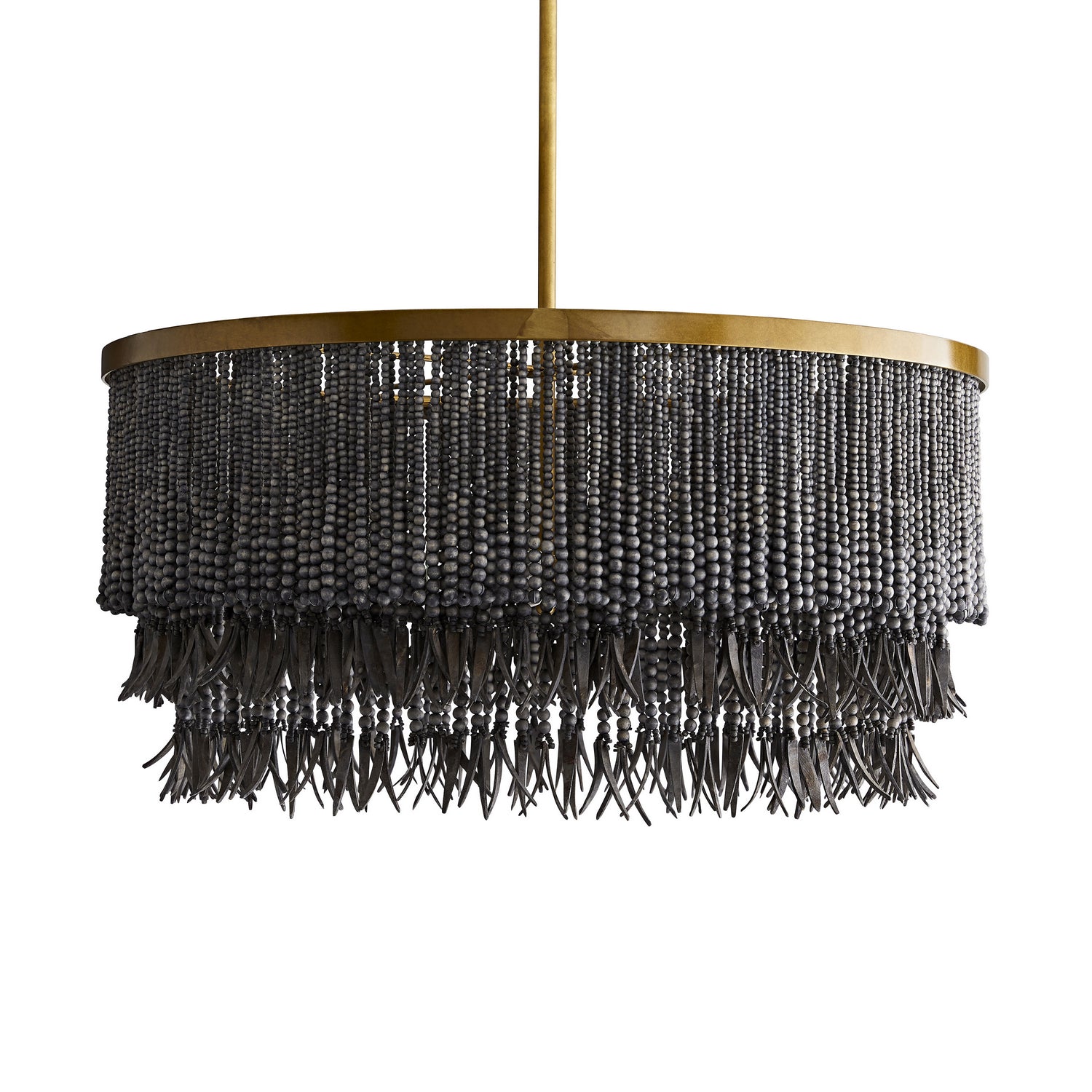Three Light Chandelier from the Baja collection in Dark Gray Wash finish