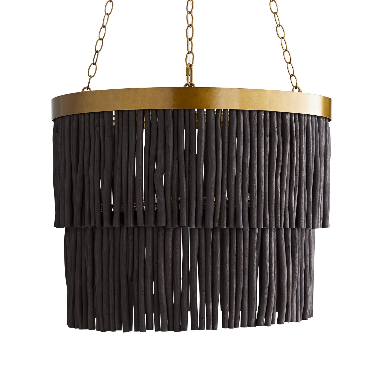 Three Light Pendant from the Arya collection in Antique Brass finish