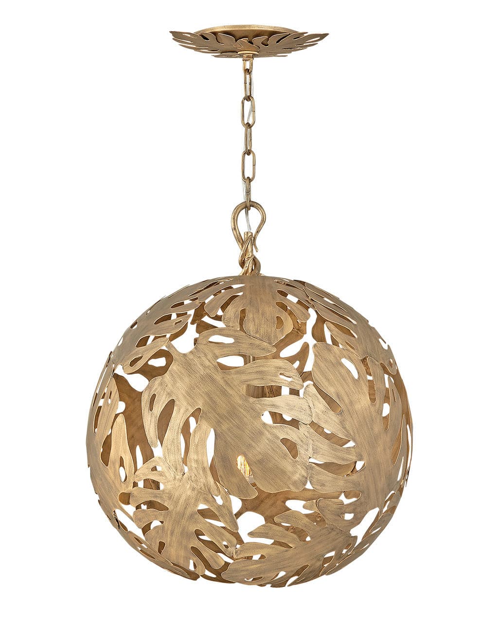 Fredrick Ramond - FR35108BNG - Six Light Chandelier - Botanica - Burnished Gold