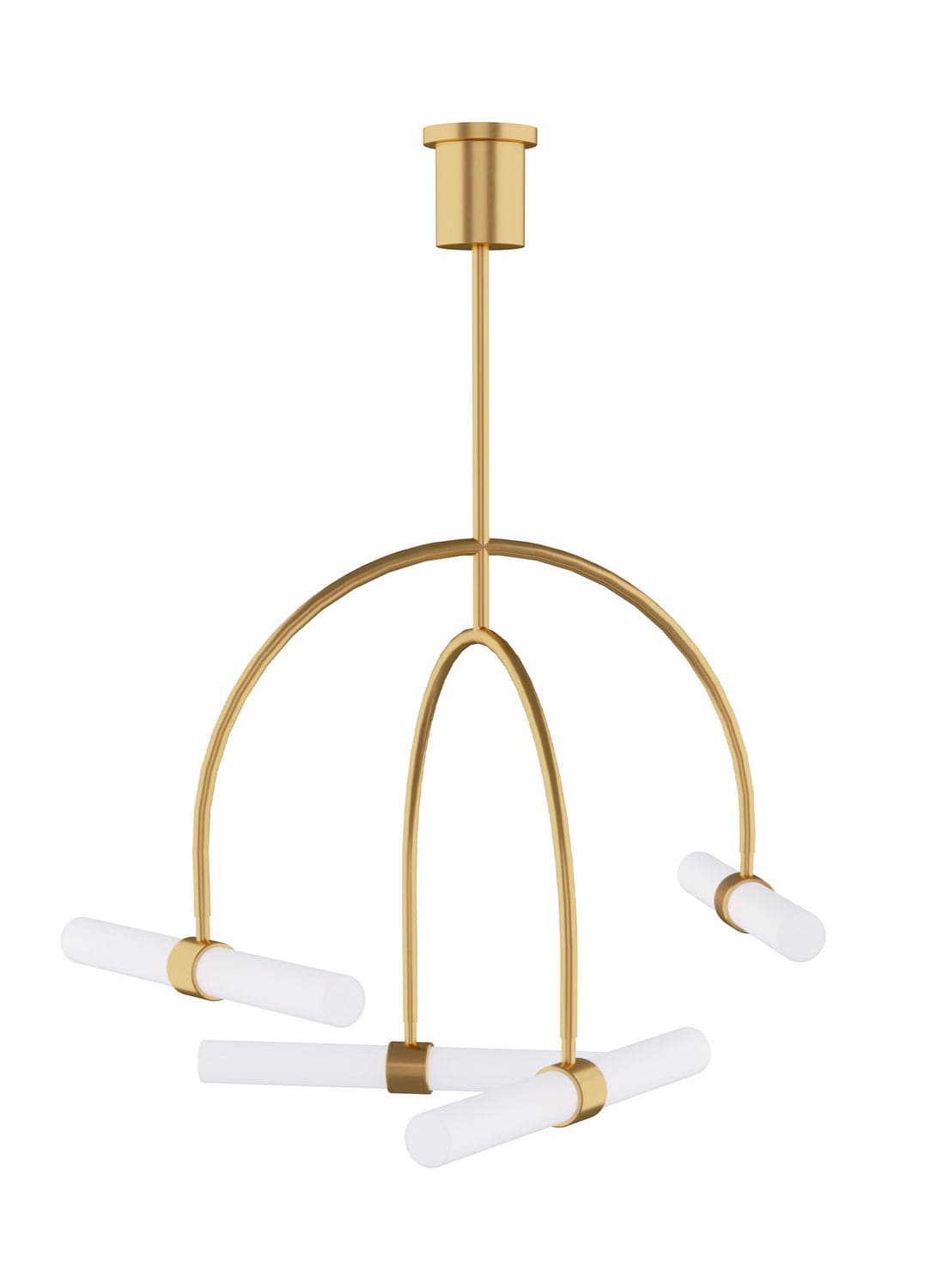 Visual Comfort Modern - 700CLM4NB-LED930 - Four Light Chandelier - Calumn - Natural Brass