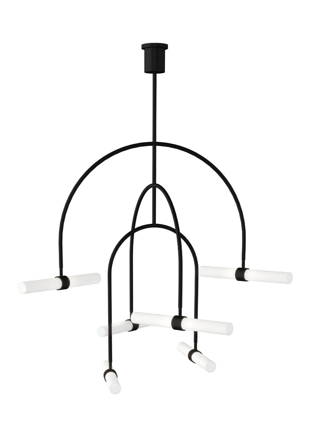 Visual Comfort Modern - 700CLM6B-LED930 - LED Chandelier - Calumn - Nightshade Black