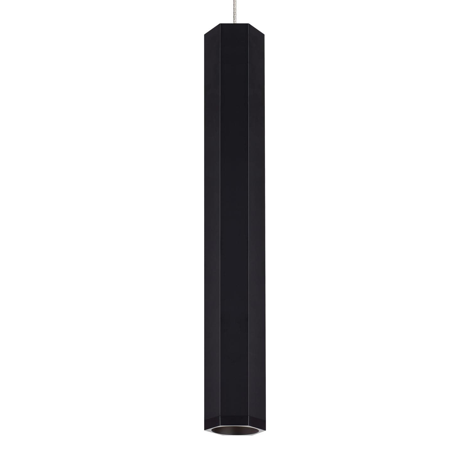 Visual Comfort Modern - 700FJBLKLBS - One Light Pendant - Blok - Matte Black/Satin Nickel