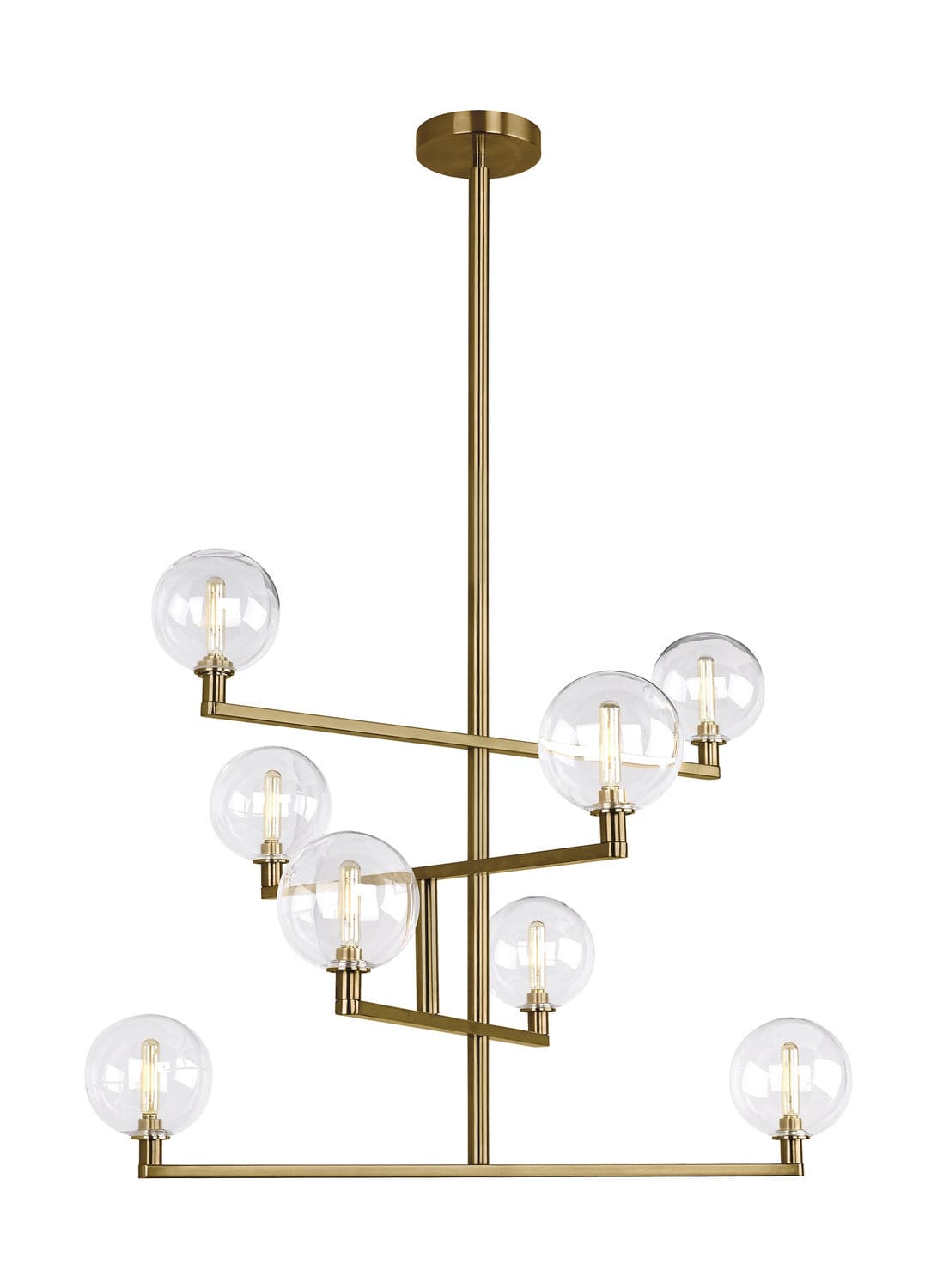 Visual Comfort Modern - 700GMBCR - Chandelier - Gambit - Aged Brass