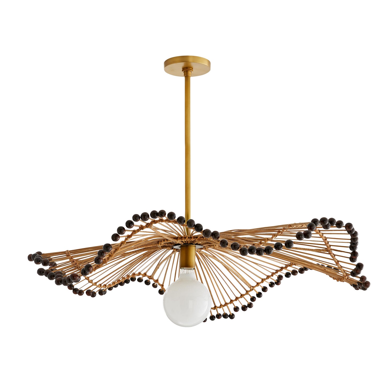 One Light Pendant from the Waverly collection in Natural finish