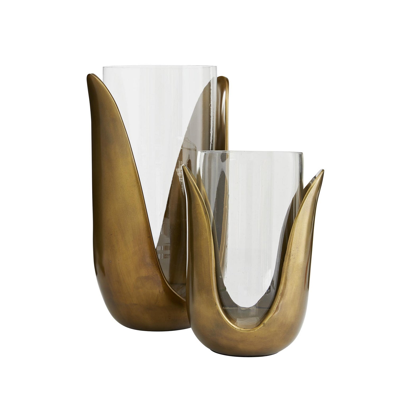 Vases, Set of 2 from the Sonia collection in Antique Brass finish