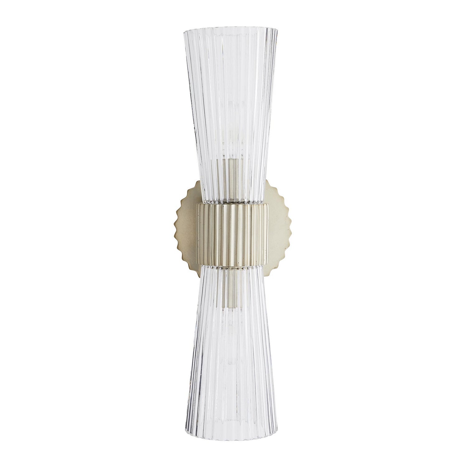 Two Light Wall Sconce from the Whittier collection in Fluted Clear finish