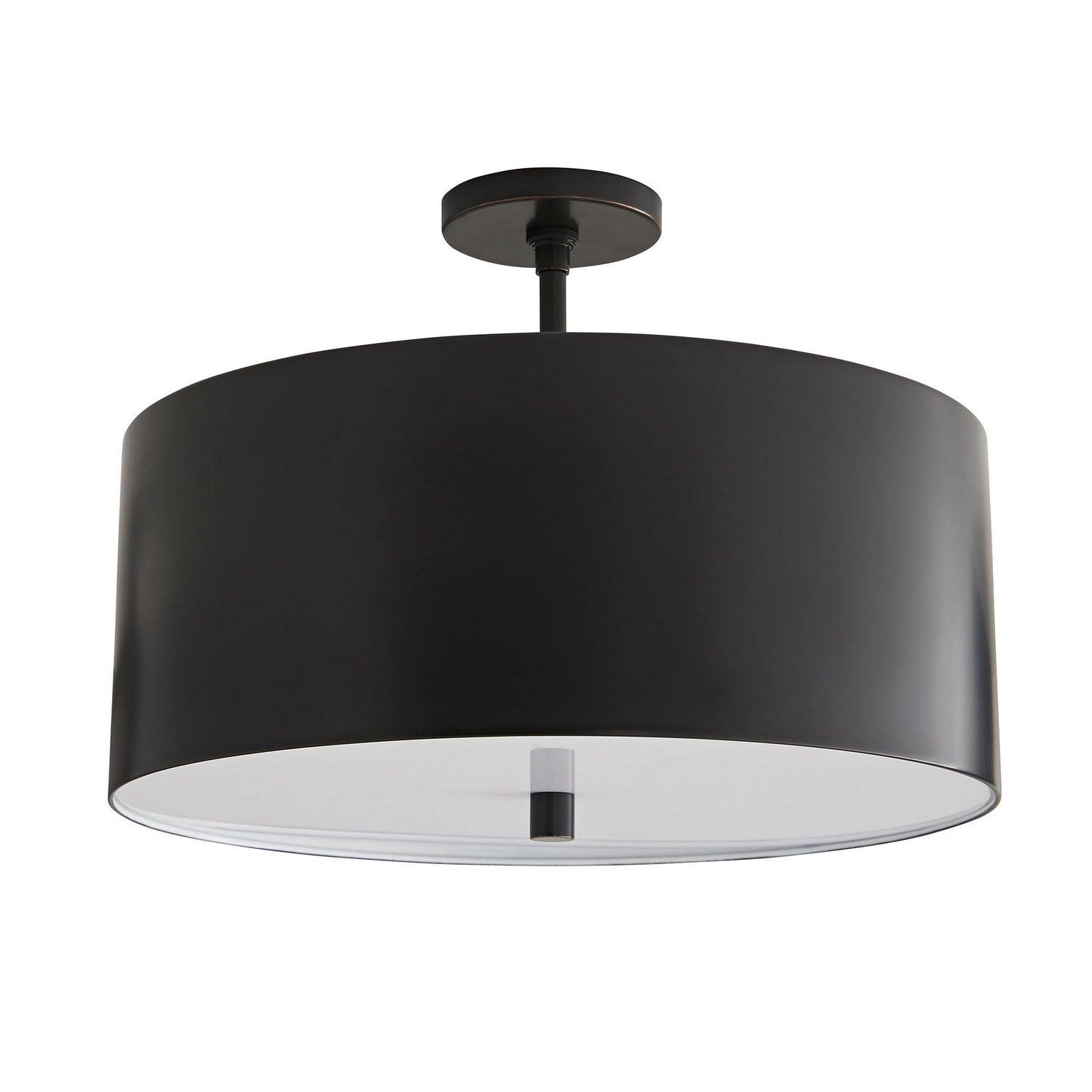 Three Light Semi-Flush Mount from the Tarbell collection in Bronze finish