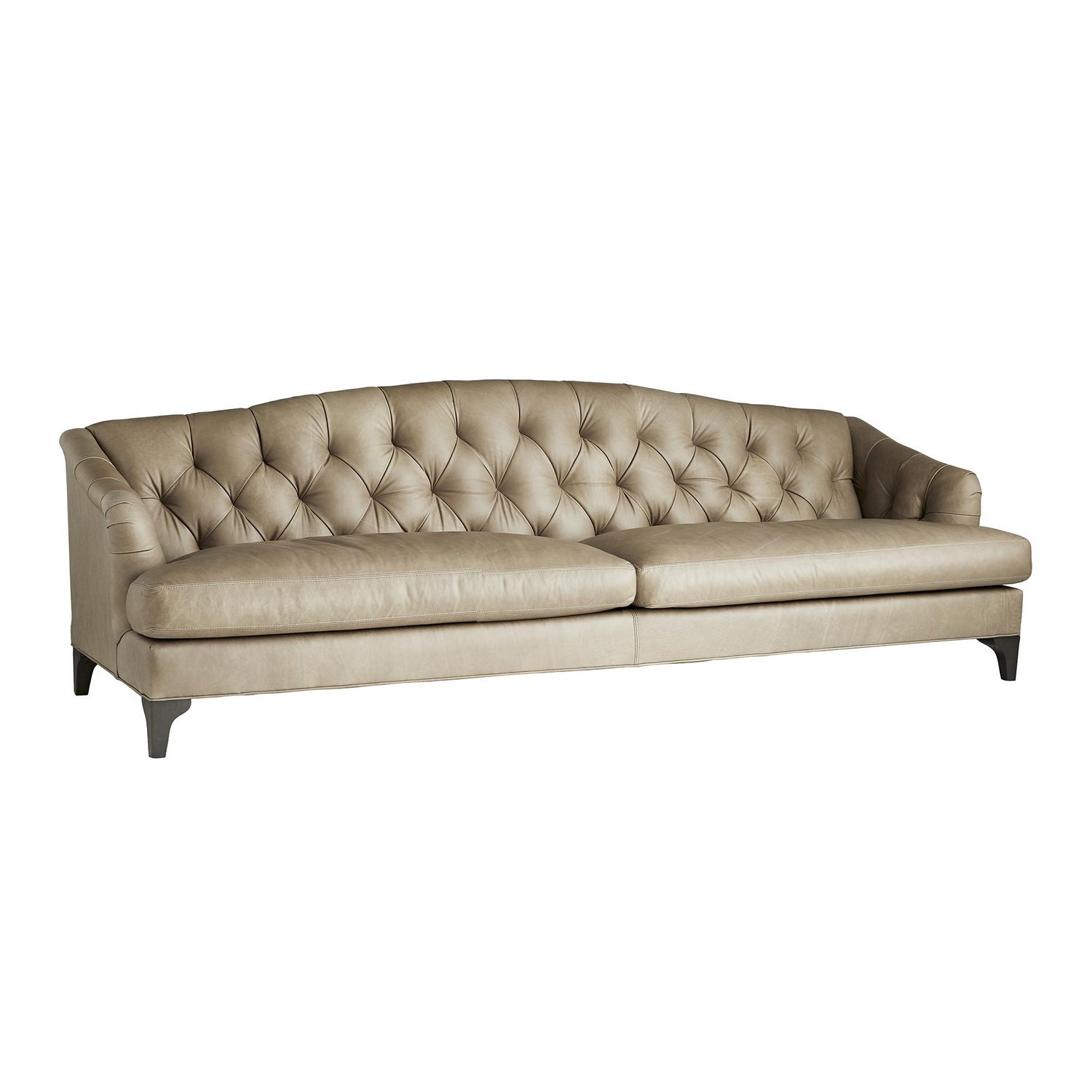 Sofa from the Klein collection in Mushroom Leather finish