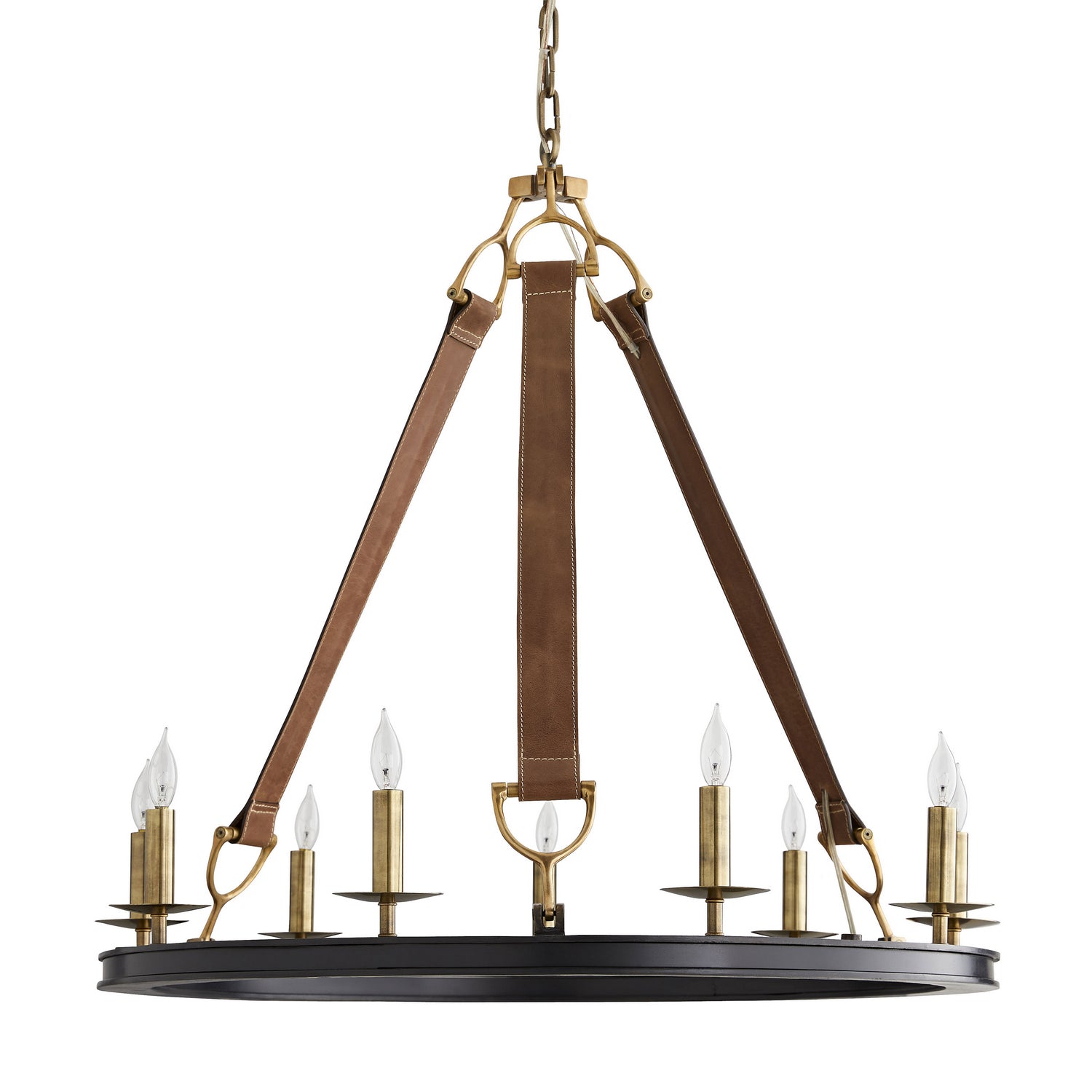 Nine Light Chandelier from the Chaney collection in Bronze finish