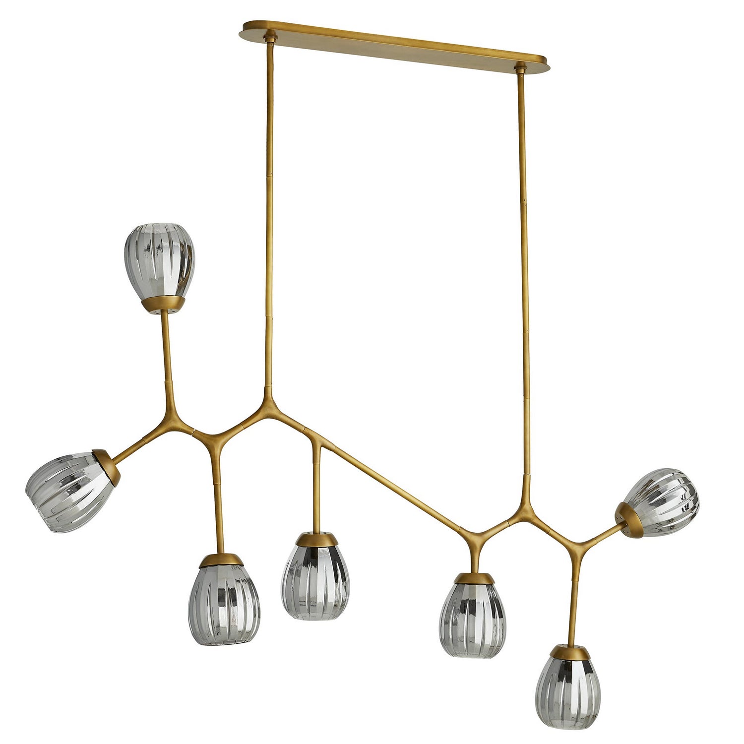 Seven Light Chandelier from the Smyth collection in Antique Brass finish