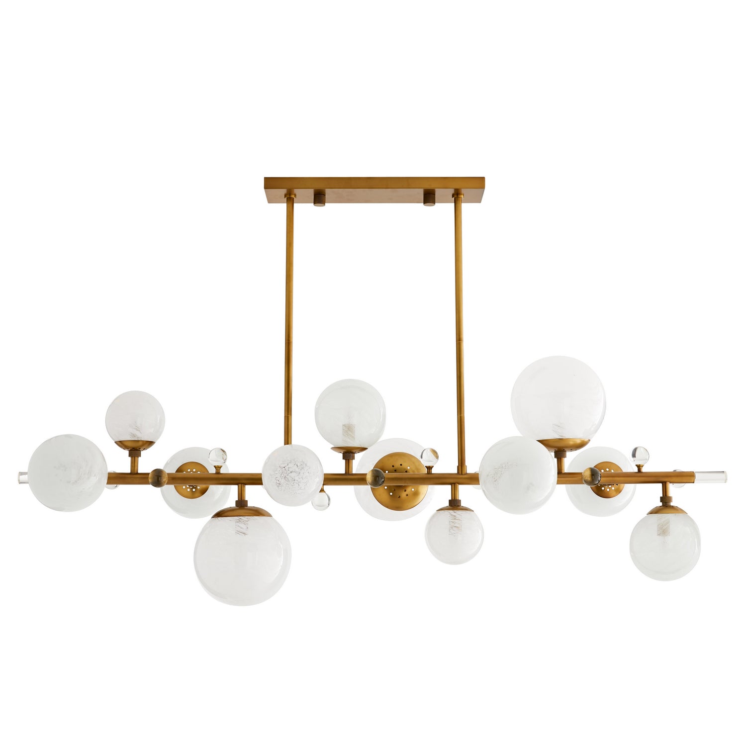 12 Light Chandelier from the Troon collection in Antique Brass finish