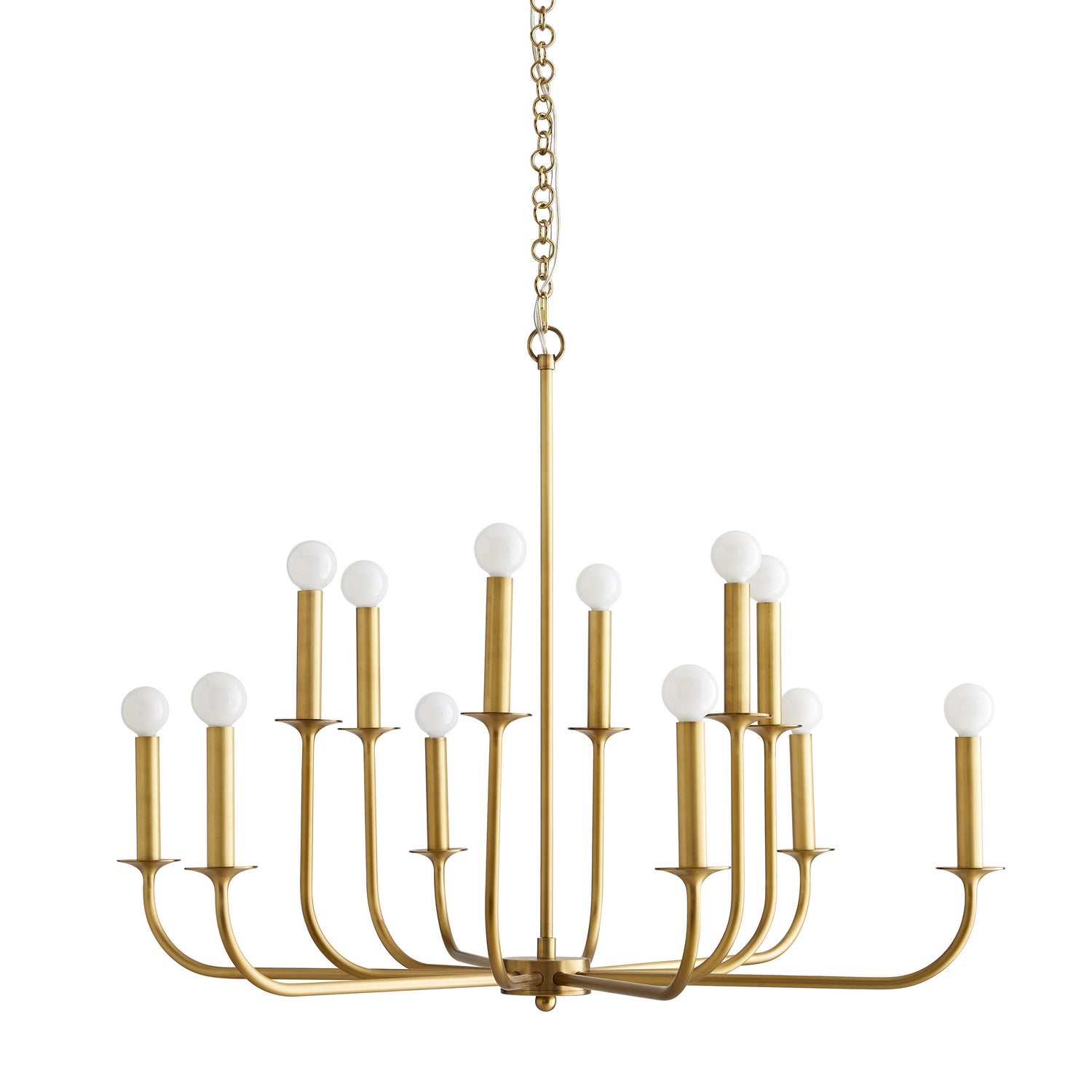 12 Light Chandelier from the Breck collection in Antique Brass finish