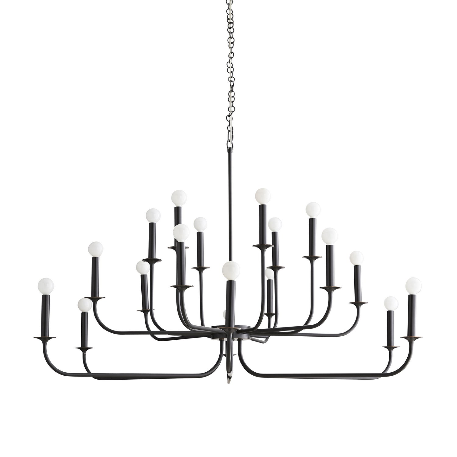 18 Light Chandelier from the Breck collection in Bronze finish