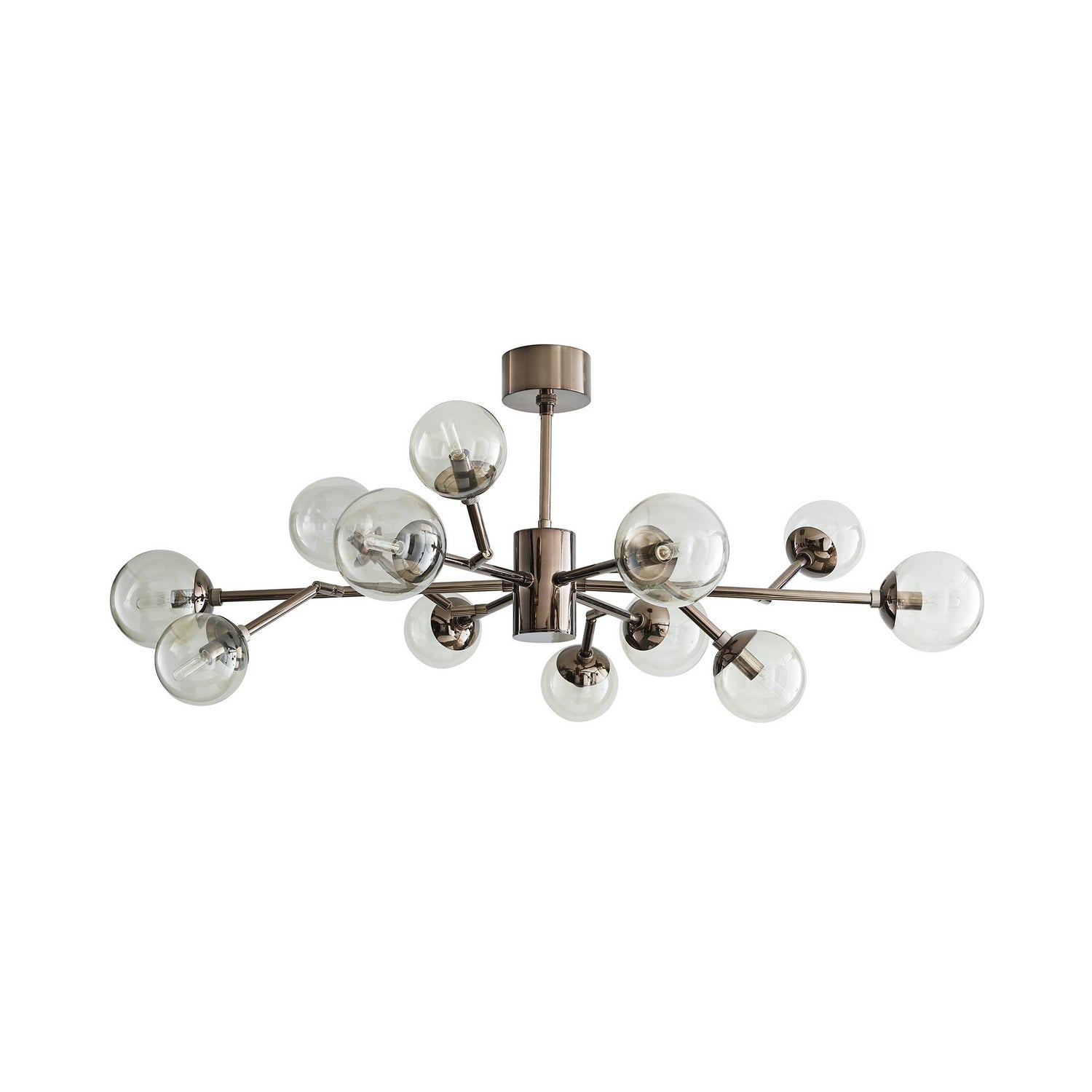 12 Light Chandelier from the Dallas collection in Brown Nickel finish