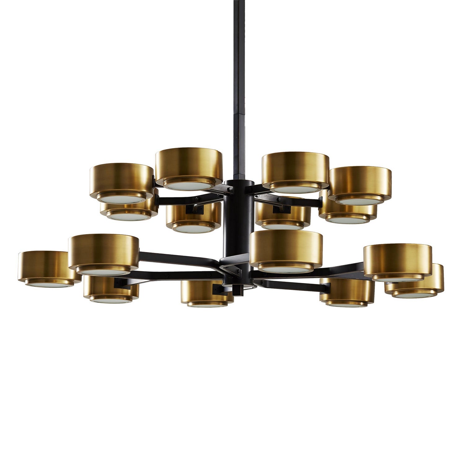 16 Light Chandelier from the Jalen collection in Vintage Brass finish