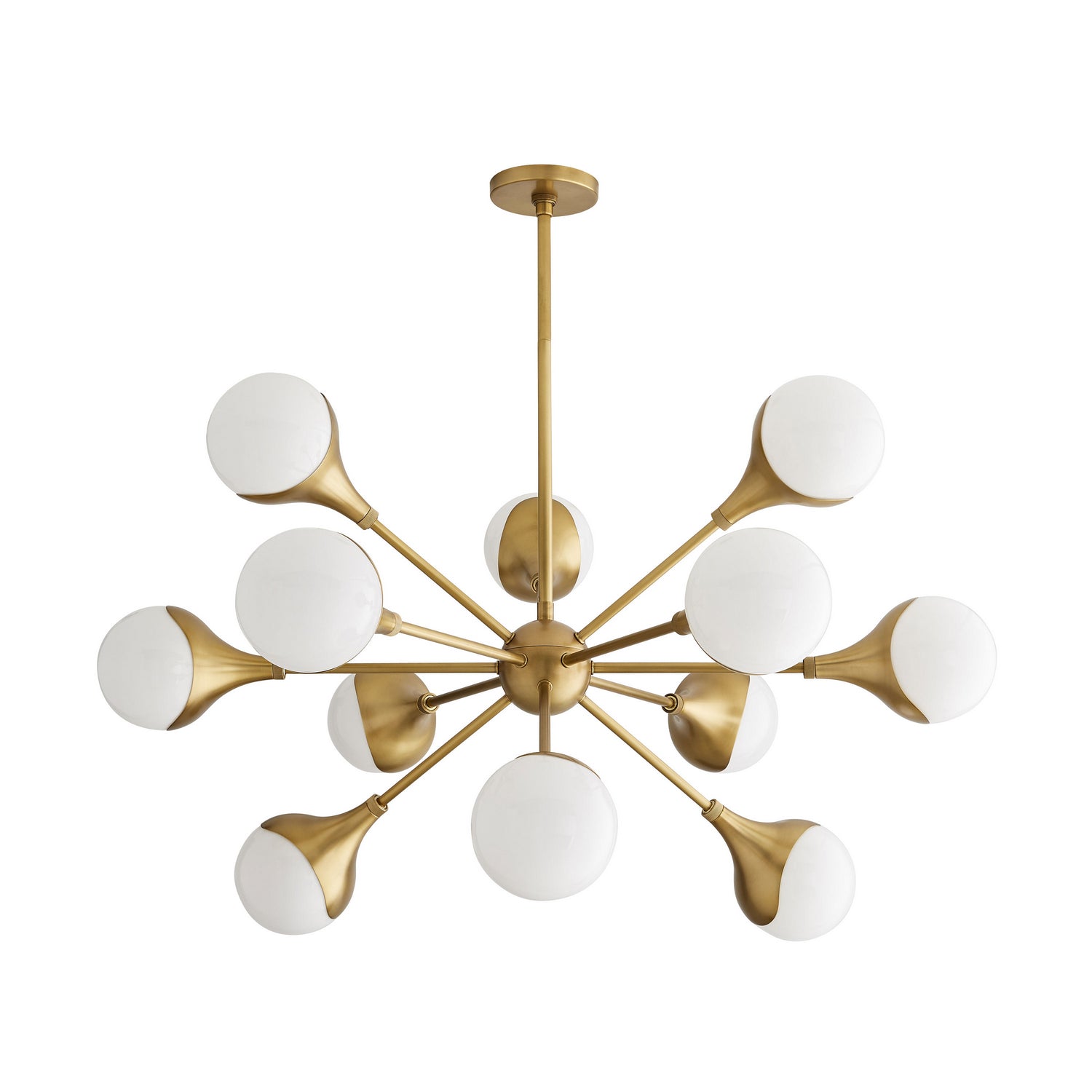 12 Light Chandelier from the Augustus collection in Antique Brass finish