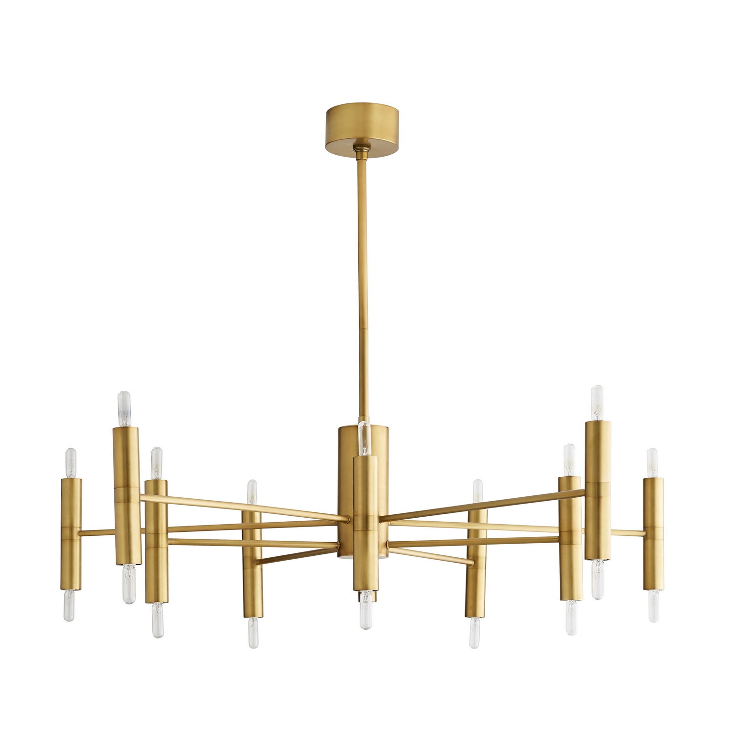 20 Light Chandelier from the Bozeman collection in Antique Brass finish
